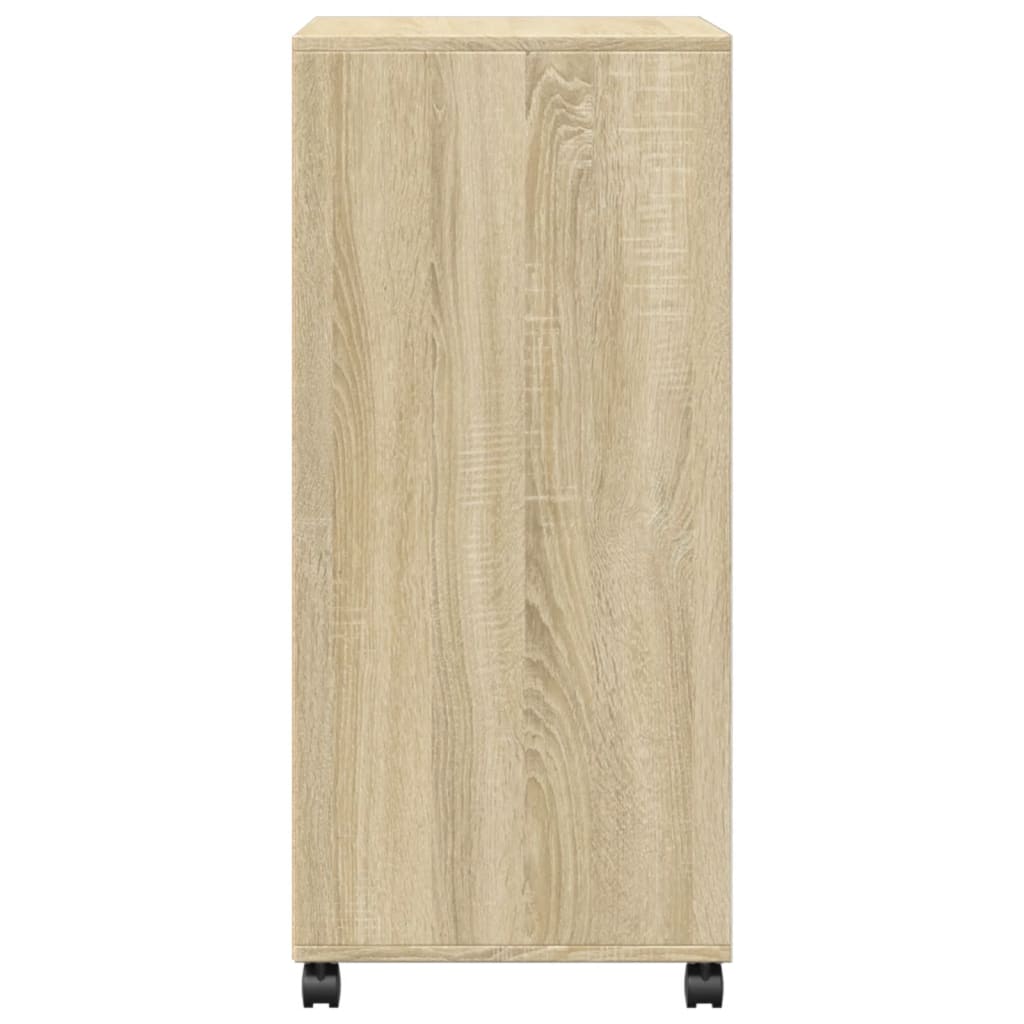 Rolling Cabinet Sonoma Oak 55x40x91 cm Engineered Wood