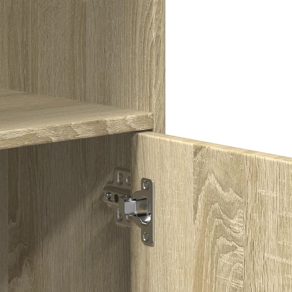 Rolling Cabinet Sonoma Oak 55x40x91 cm Engineered Wood