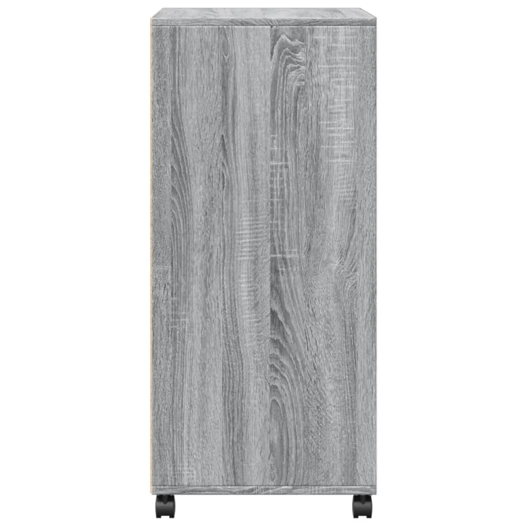Rolling Cabinet Grey sonoma 55x40x91 cm Engineered Wood