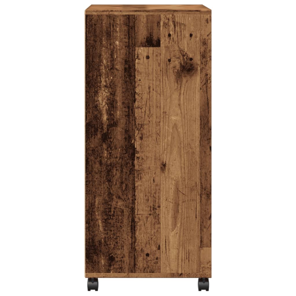 Rolling Cabinet Old Wood 55x40x91 cm Engineered Wood