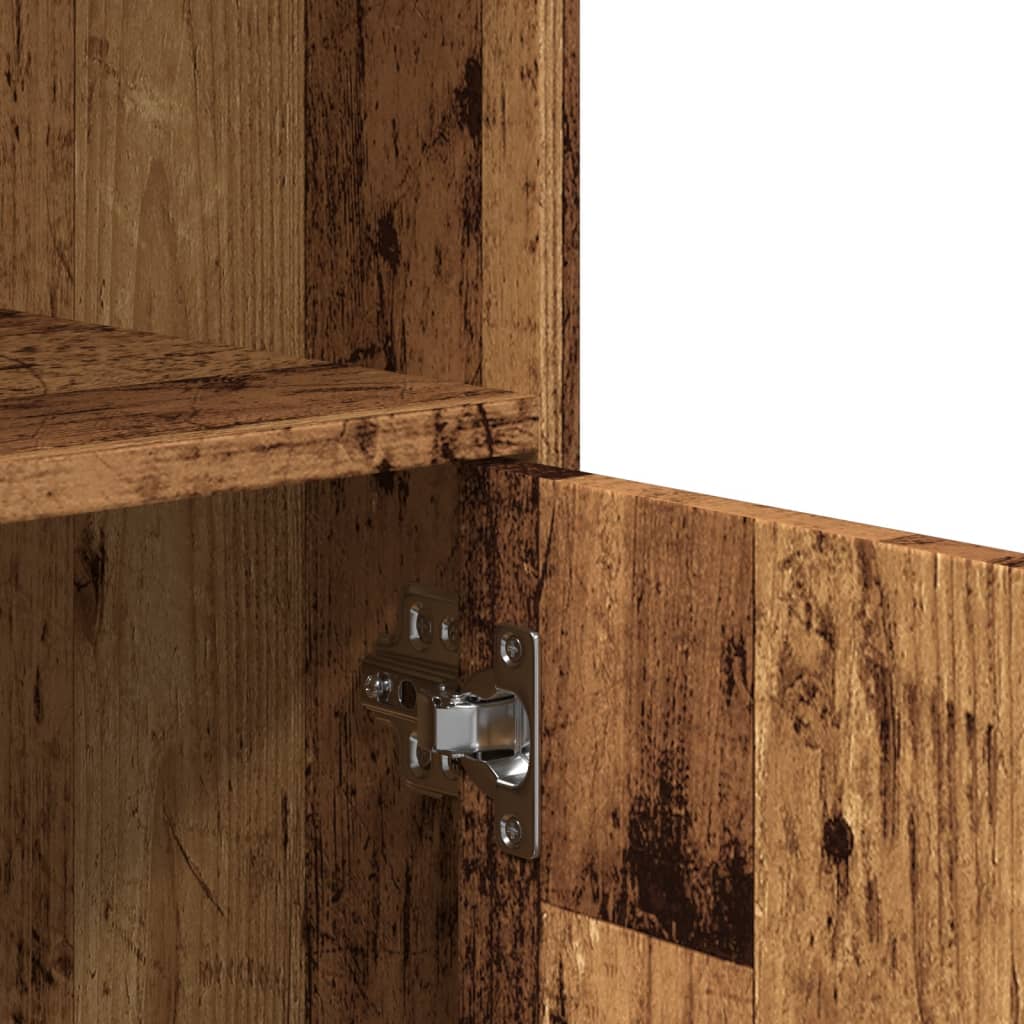 Rolling Cabinet Old Wood 55x40x91 cm Engineered Wood