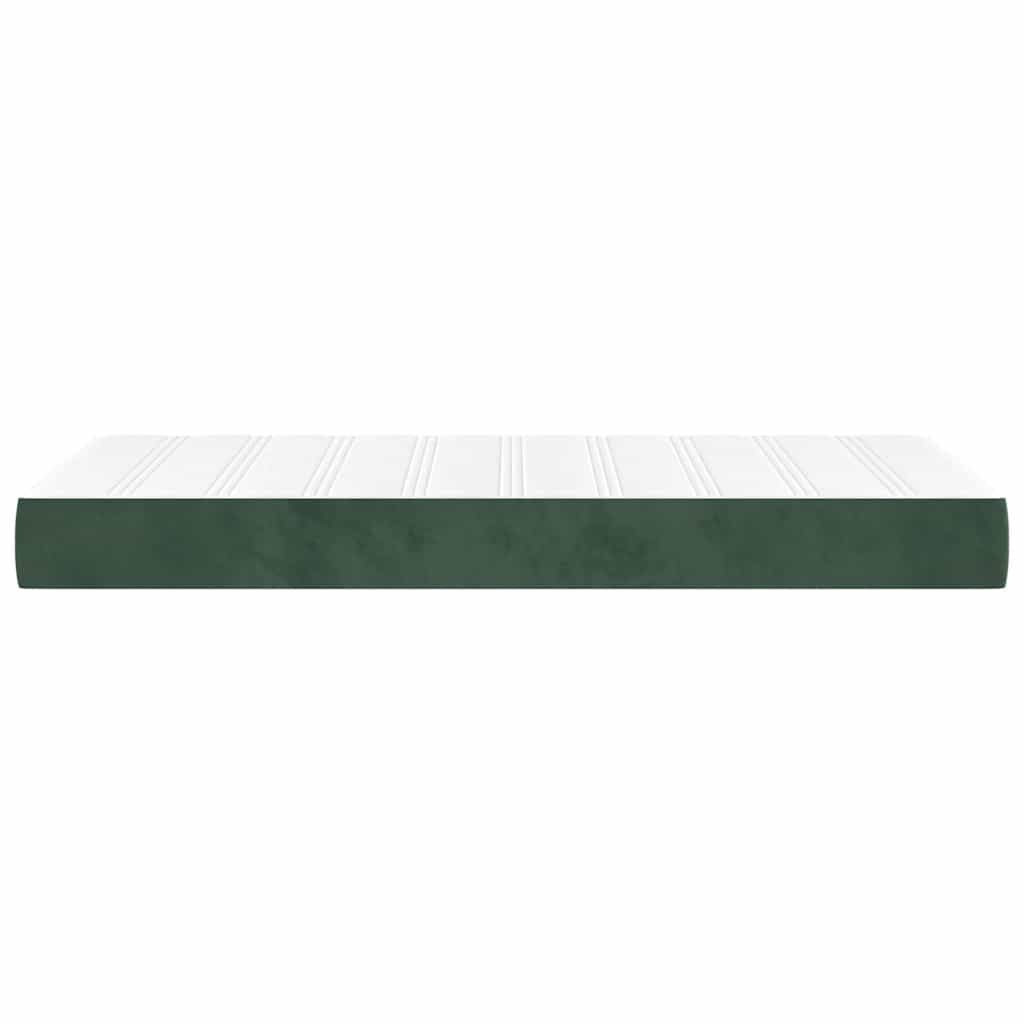 Pocket Spring Bed Mattress Medium Dark Green 90x210x20 cm Velvet