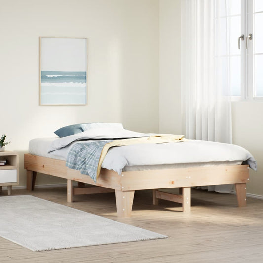 Bed Frame without Mattress 120x190 cm Small Double Solid Wood Pine