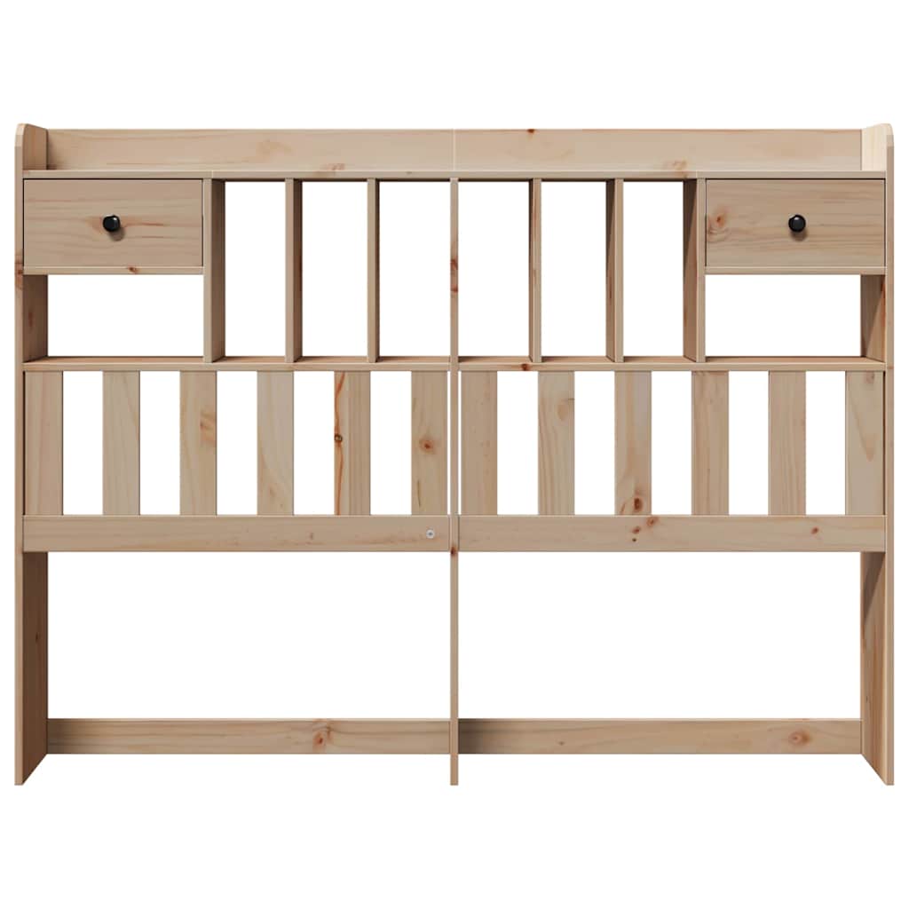 Headboard with Storage 160 cm Solid Wood Pine