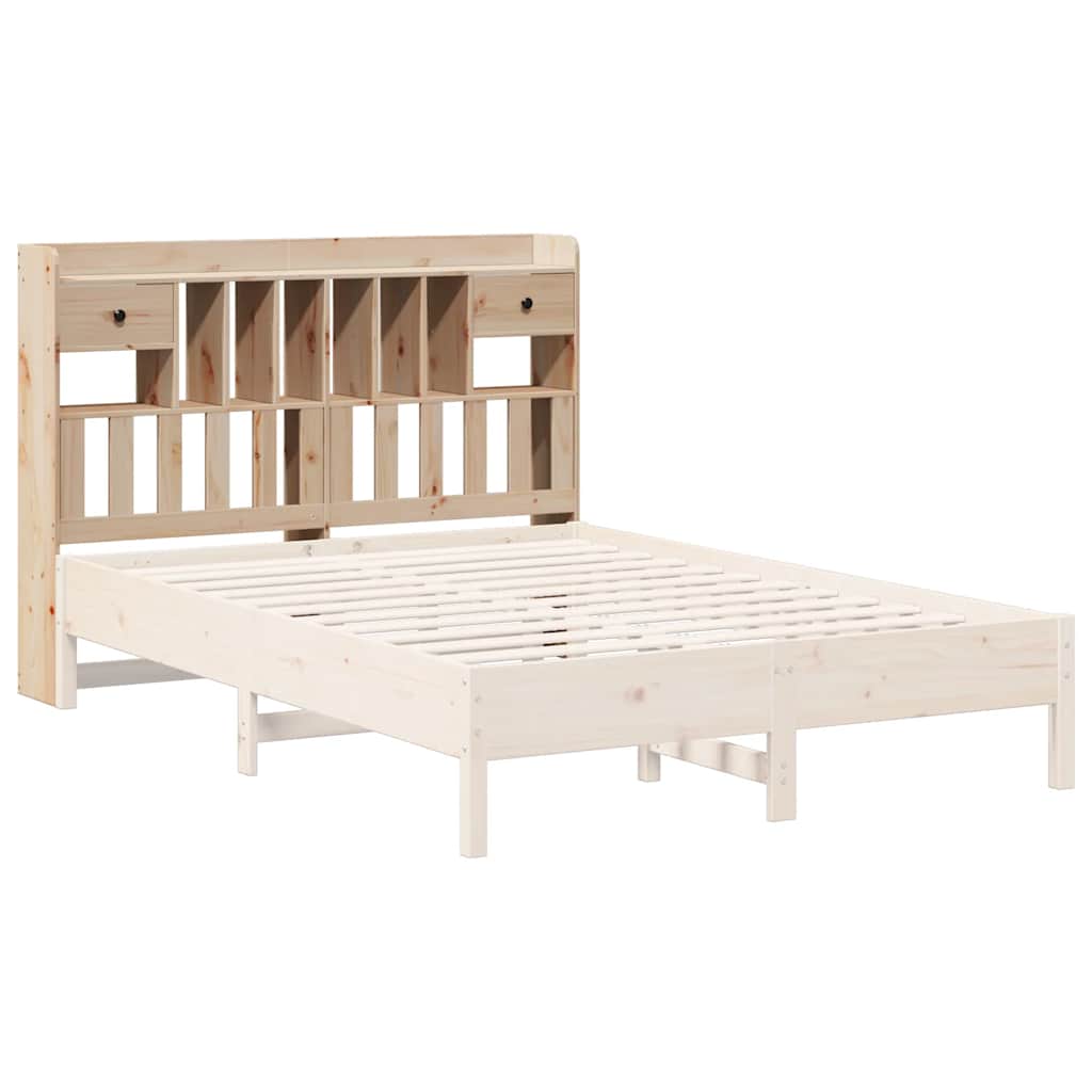 Headboard with Storage 160 cm Solid Wood Pine