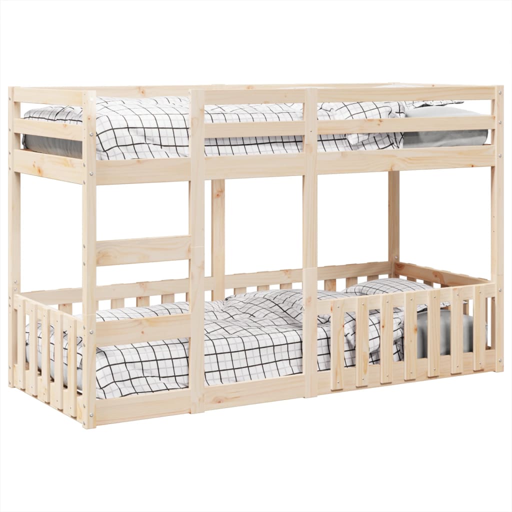 Bunk Bed 90x190 cm Solid Wood Pine