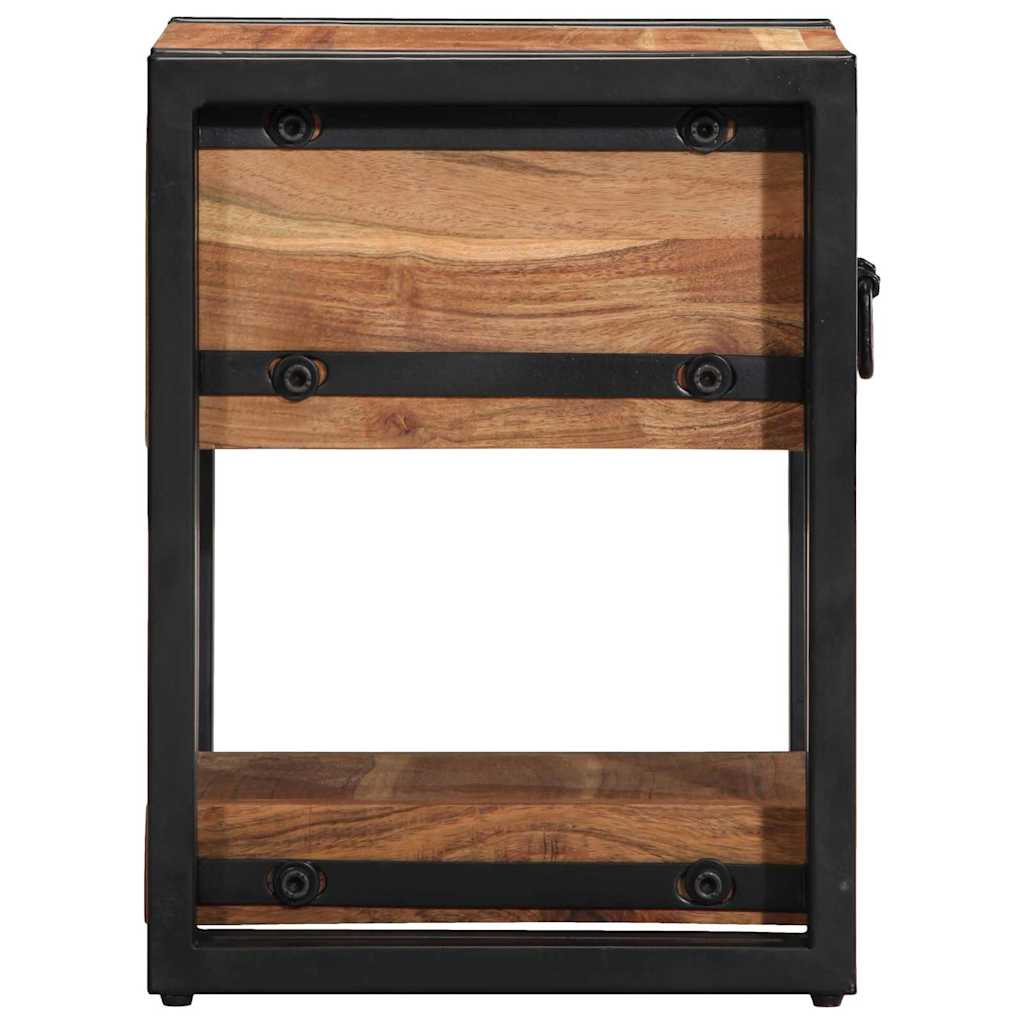 Bedside Cabinet 2 pcs Brown 30 x 30 x 40 cm Solid acacia wood
