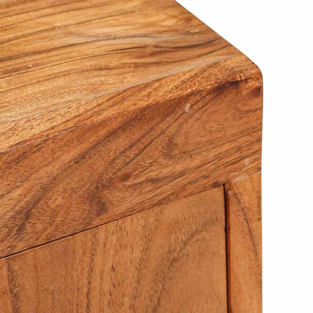Bedside Table 2 pcs Brown 35 x 33 x 48 cm Solid Wood Acacia