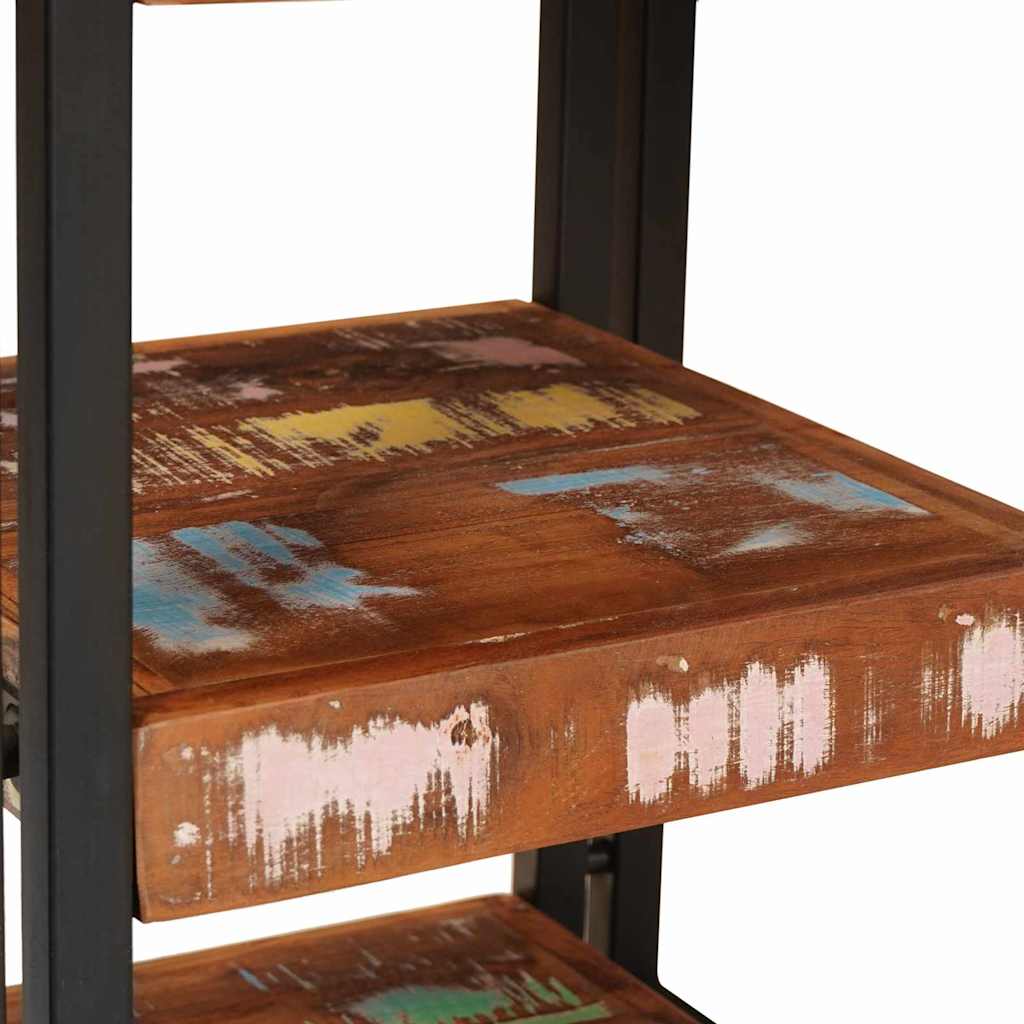 Bedside Table 2 pcs Brown and black Solid Wood Reclaimed