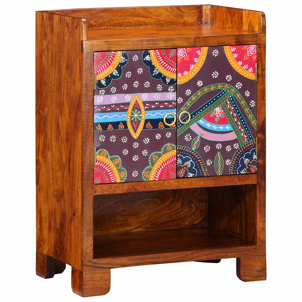 Shoe Cabinet with Door Brown 55 x 35 x 75 cm Solid Acacia wood