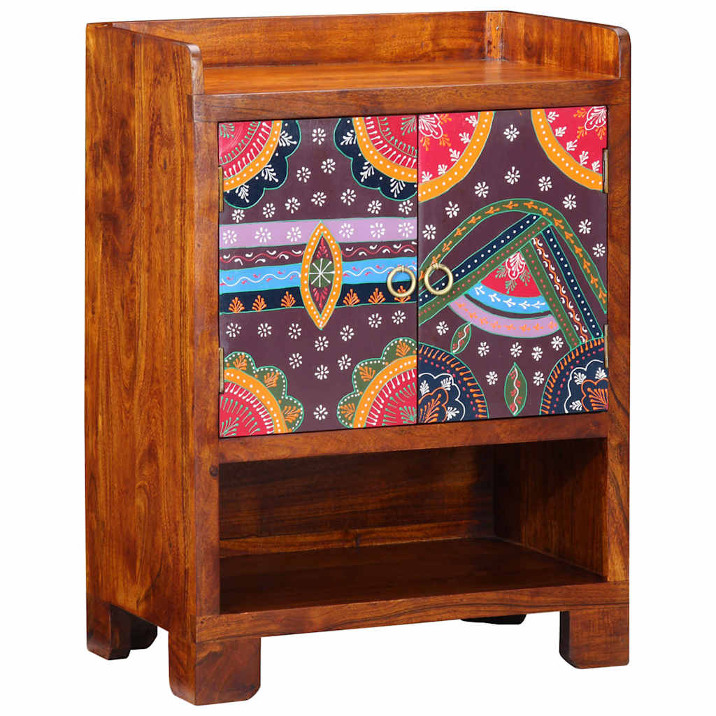 Shoe Cabinet with Door Brown 55 x 35 x 75 cm Solid Acacia wood