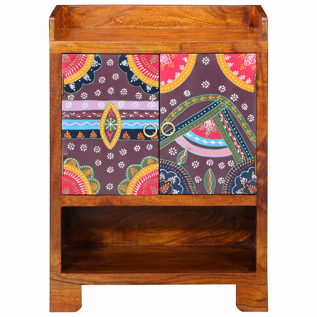Shoe Cabinet with Door Brown 55 x 35 x 75 cm Solid Acacia wood