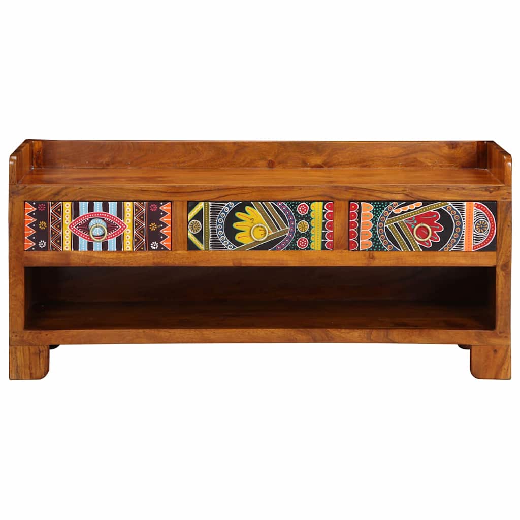 Shoe Bench Multicolour 100 x 35 x 45 cm Solid acacia wood