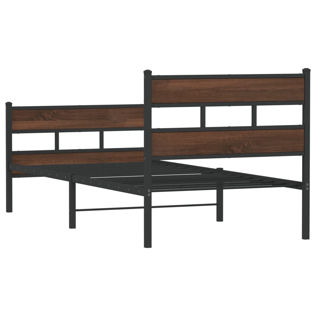 Bed Frame without Mattress with Headboard and Footboard 107x203 cm