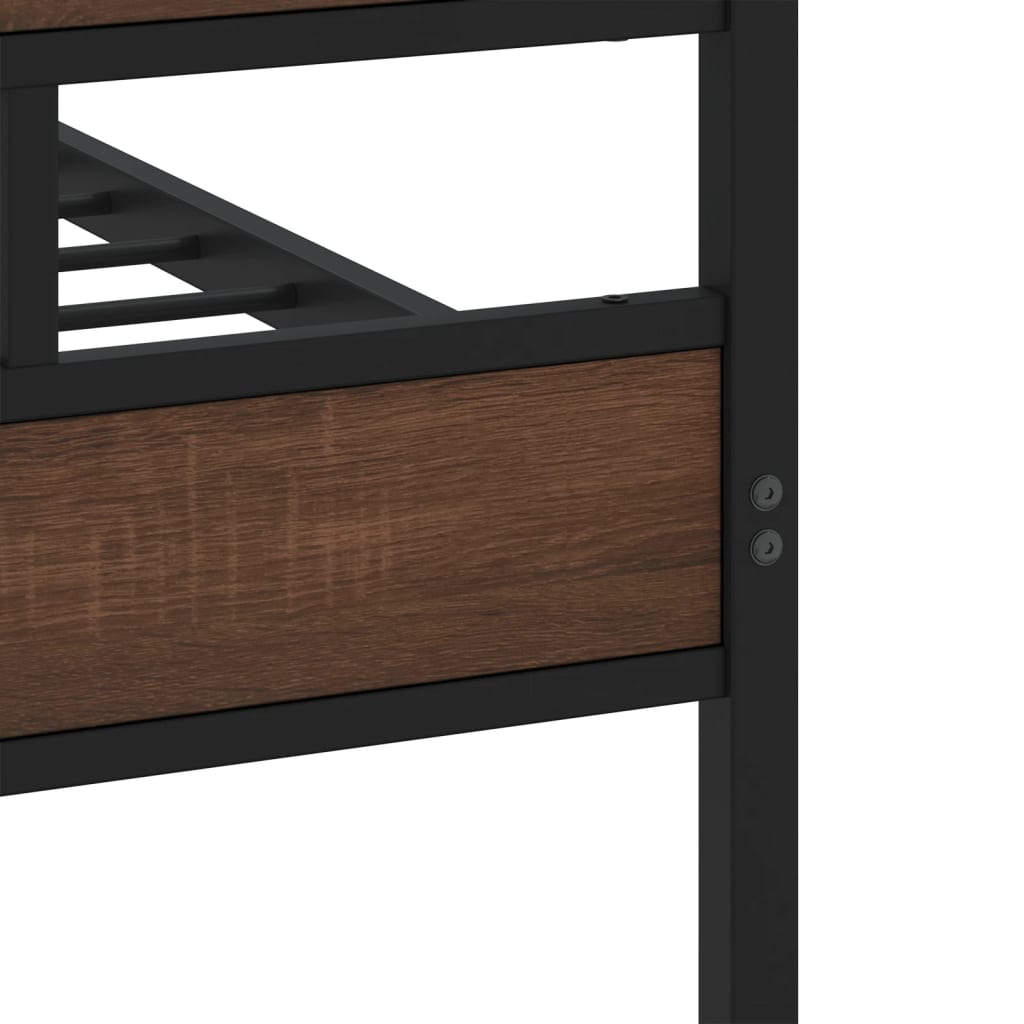 Bed Frame without Mattress with Headboard and Footboard 107x203 cm