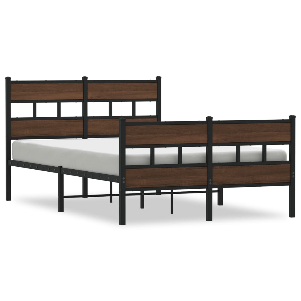 Bed Frame without Mattress with Headboard and Footboard 120x200 cm