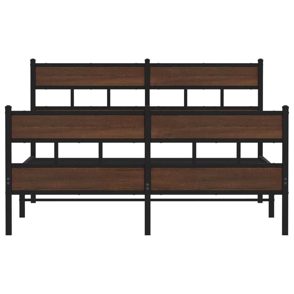 Bed Frame without Mattress with Headboard and Footboard 140x200 cm