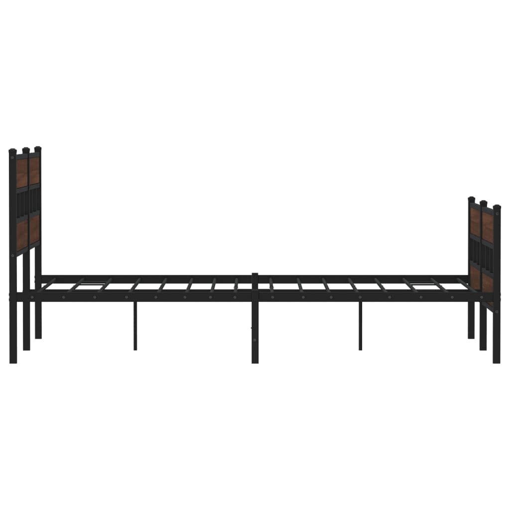 Bed Frame without Mattress with Headboard and Footboard 140x200 cm