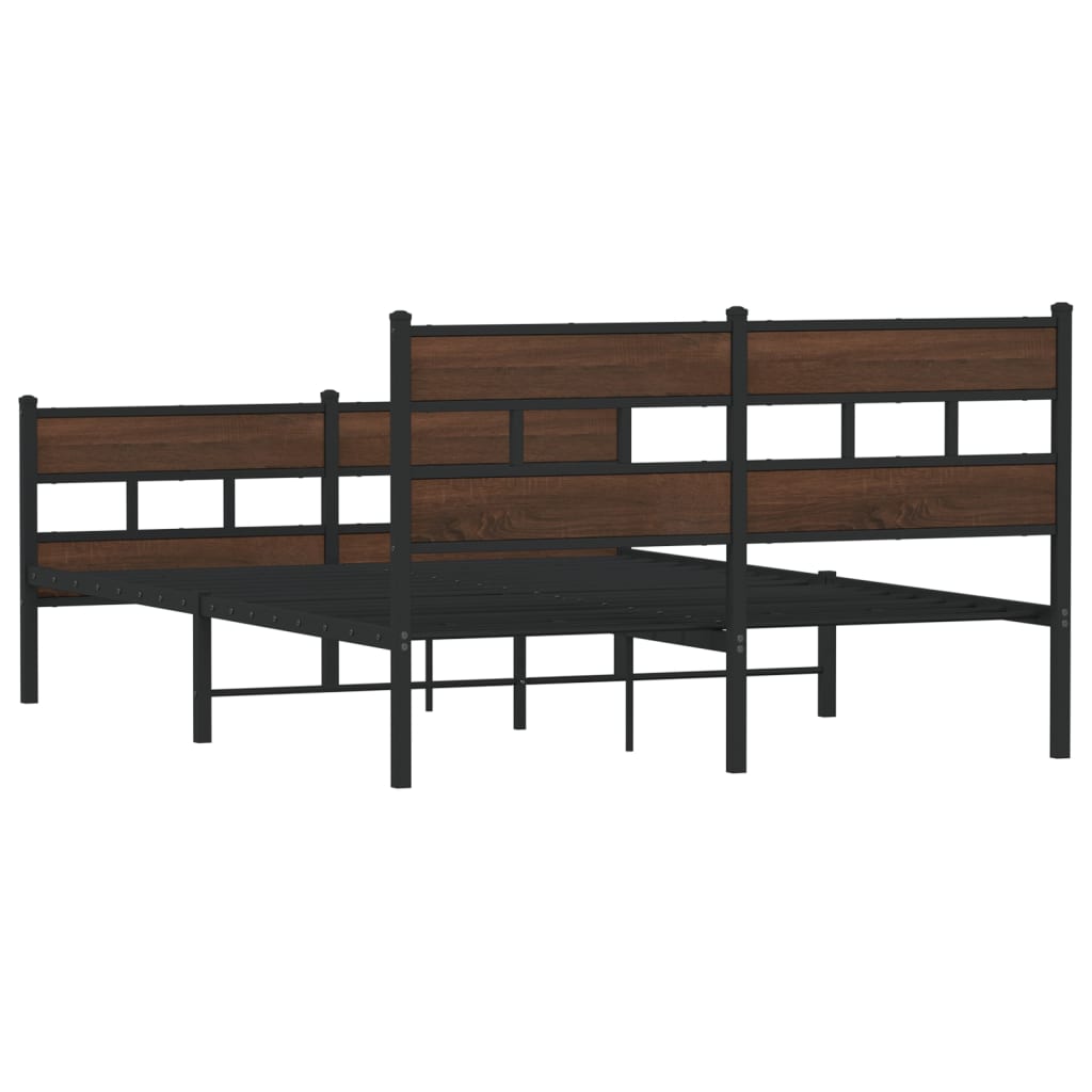 Bed Frame without Mattress with Headboard and Footboard 140x200 cm