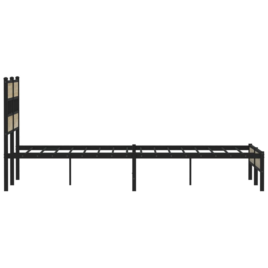 Bed Frame without Mattress Sonoma Oak 120x200 cm Engineered Wood