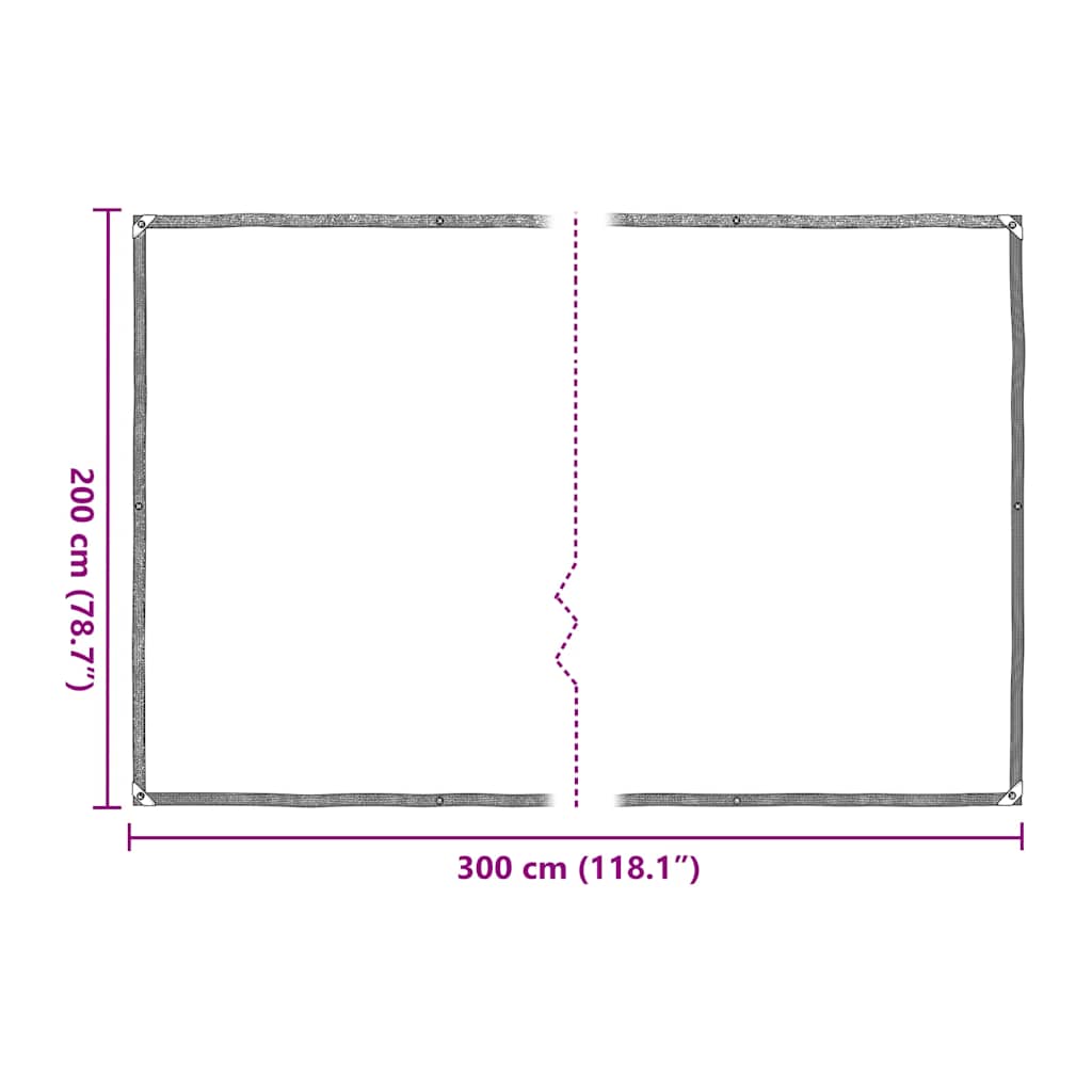 Clear Tarpaulin with Eyelets 2x3 m Polyethylene