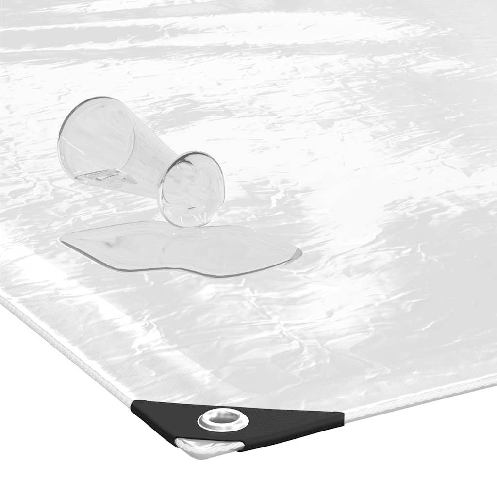 Clear Tarpaulin with Eyelets 5x6 m PVC