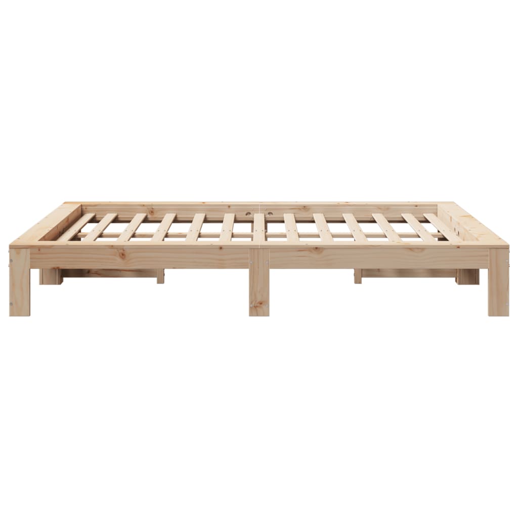 Bed Frame without Mattress 160x200 cm Solid Wood Pine