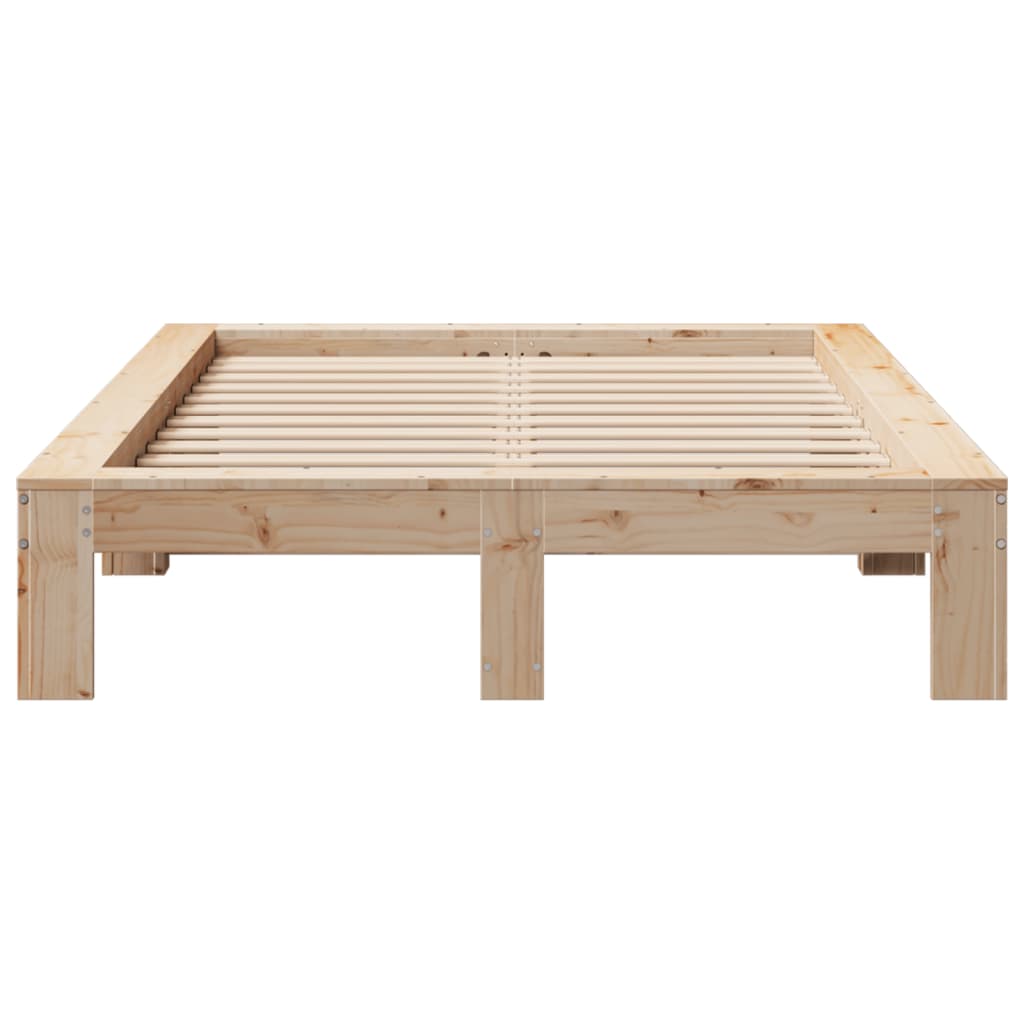 Bed Frame without Mattress 120x200 cm Solid Wood Pine