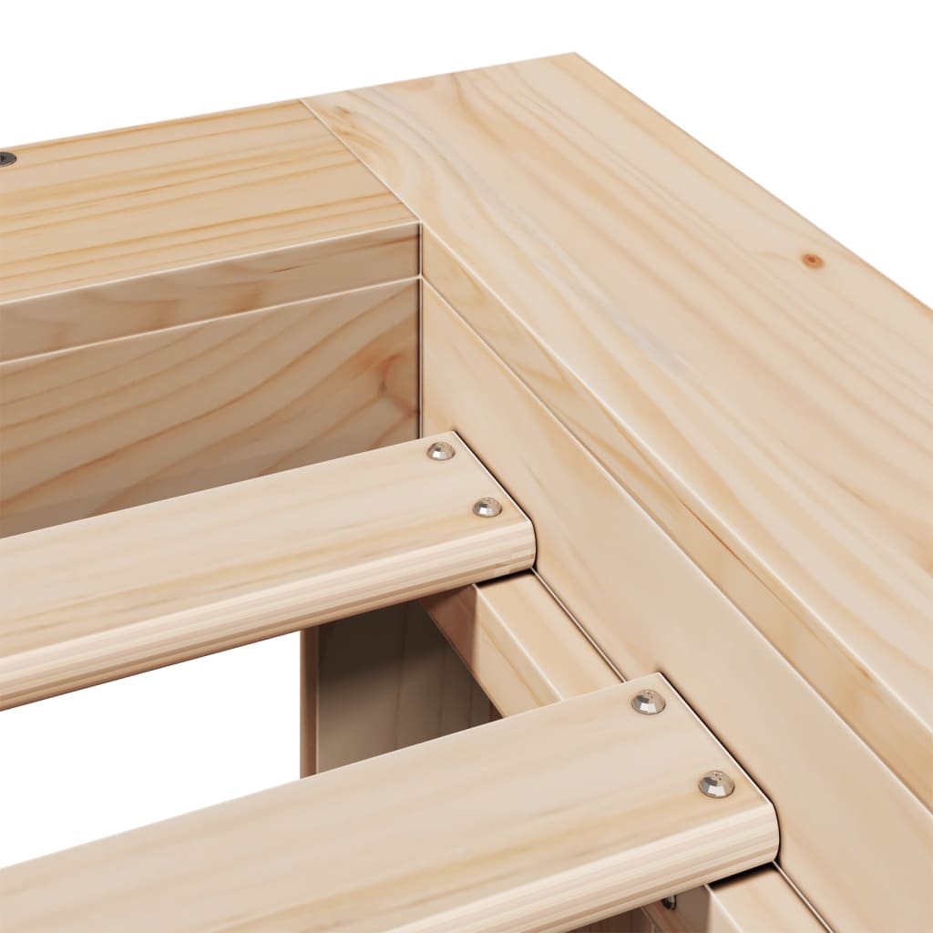 Bed Frame without Mattress 120x200 cm Solid Wood Pine