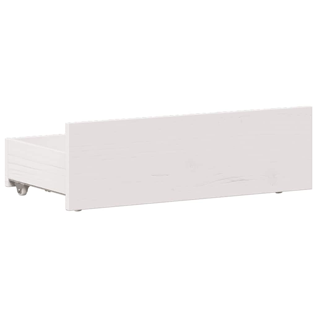 Bed Frame without Mattress with Headboard White 75x190 cm Small Single Solid Wood Pine