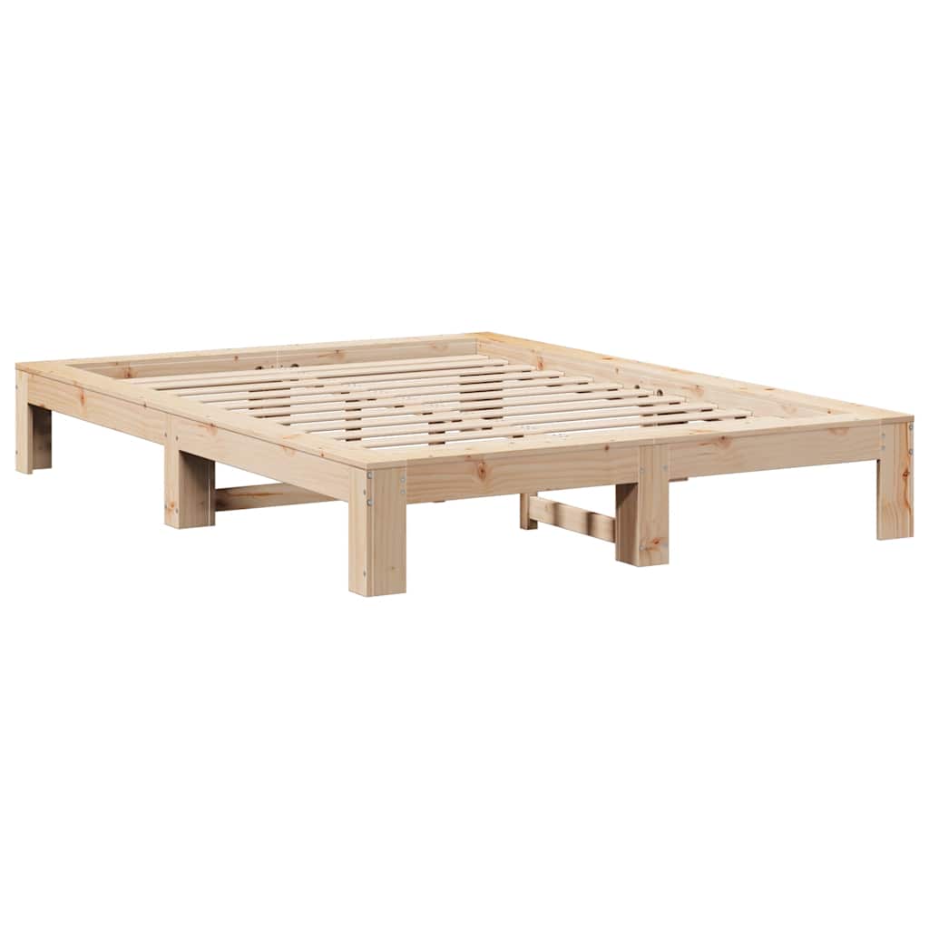 Bed Frame without Mattress 160x200 cm Solid Wood Pine