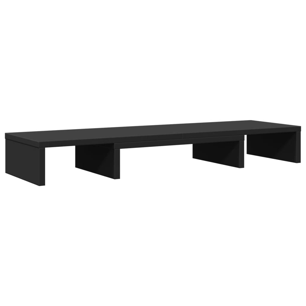 Monitor Stand Riser Adjustable Black 80x24x10.5 cm Engineered Wood