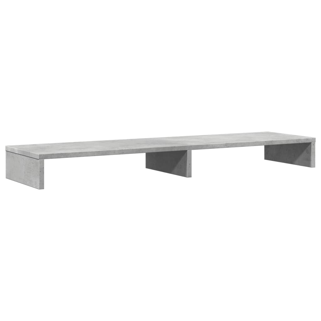 Monitor Stand Concrete Grey 100x27x10 cm Engineered Wood