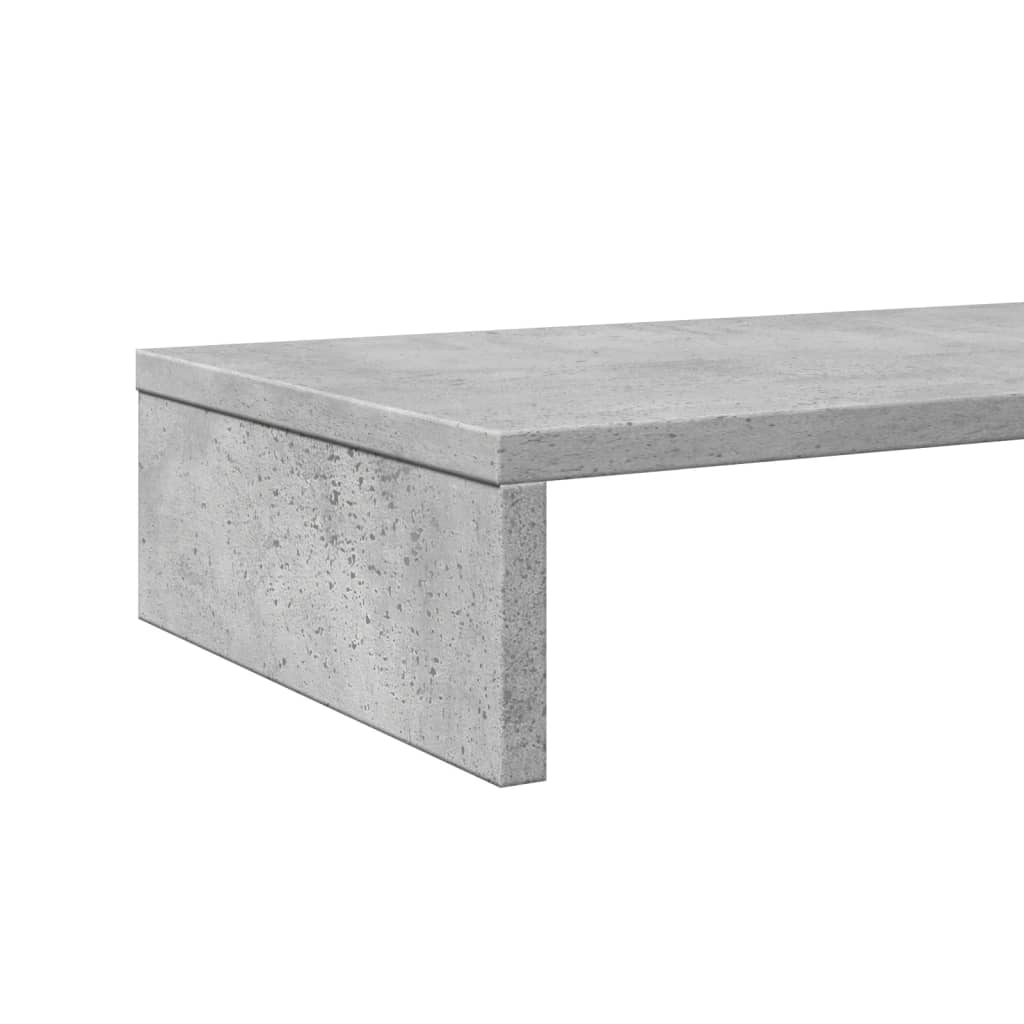 Monitor Stand Concrete Grey 100x27x10 cm Engineered Wood