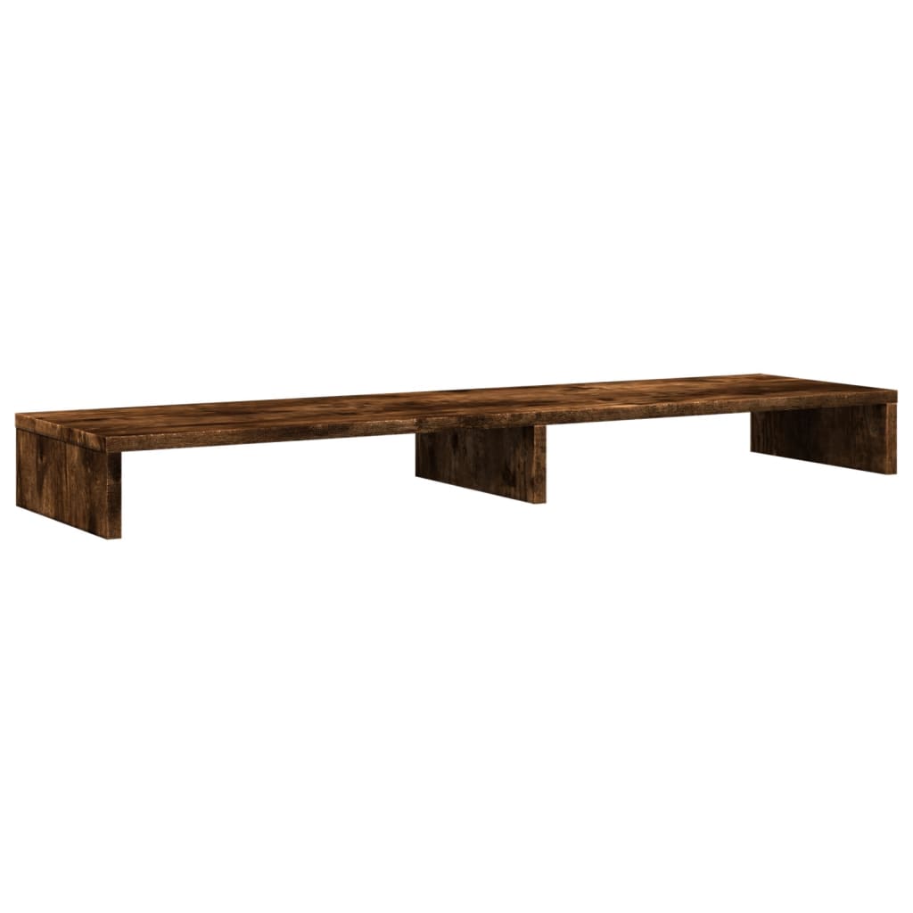 Monitor Stand Smoked Oak 100x27x10 cm Engineered Wood