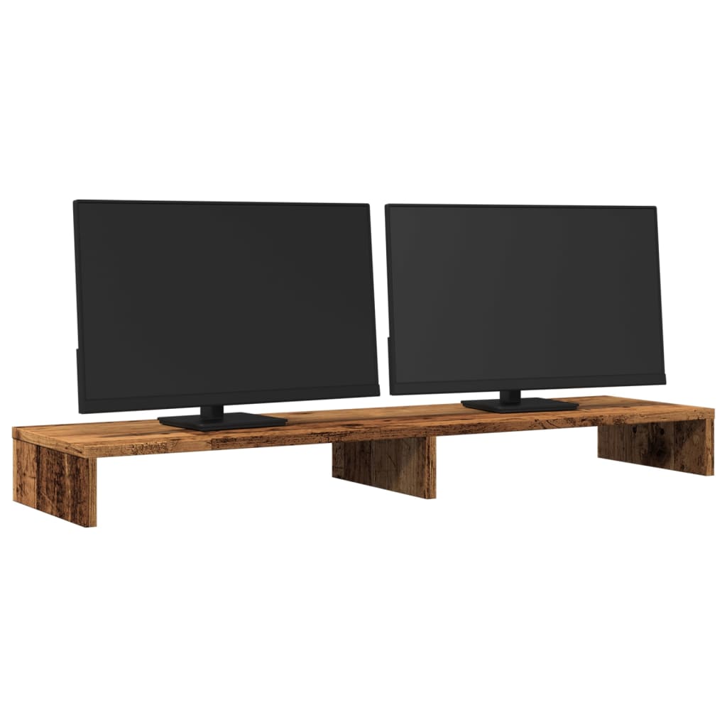 Monitor Stand Old Wood 100x27x10 cm Engineered Wood