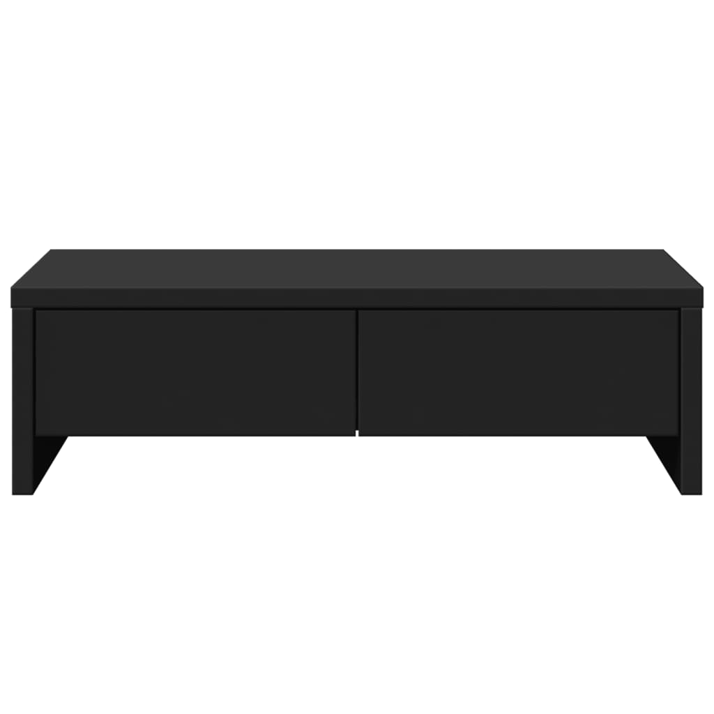 Monitor Stand with Drawers Black 50x27x15 cm Engineered Wood