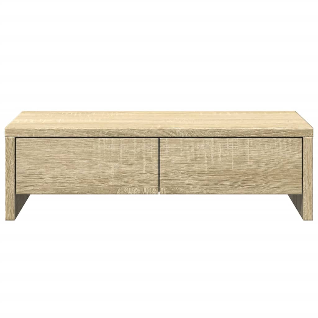 Monitor Stand with Drawers Sonoma Oak 50x27x15 cm Engineered Wood