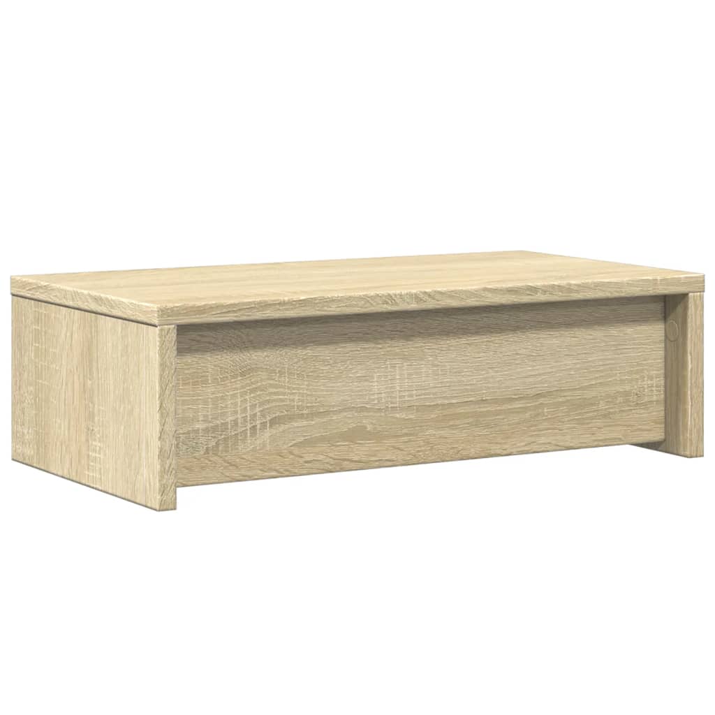 Monitor Stand with Drawers Sonoma Oak 50x27x15 cm Engineered Wood