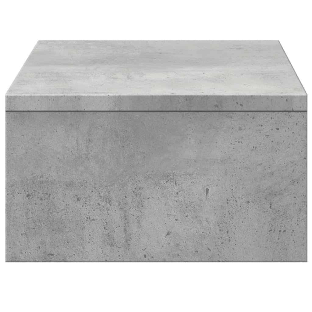 Monitor Stand with Drawers Concrete Grey 50x27x15 cm Engineered Wood