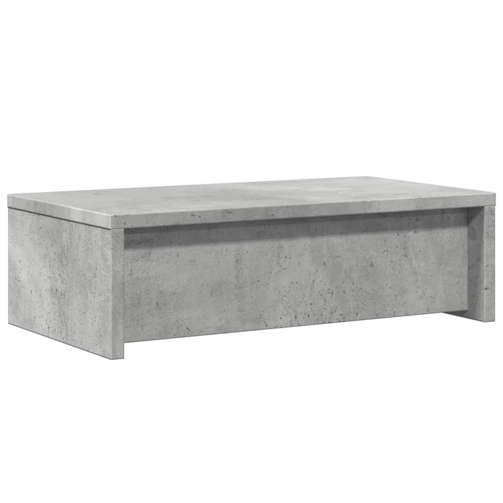 Monitor Stand with Drawers Concrete Grey 50x27x15 cm Engineered Wood