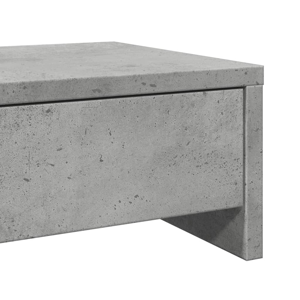 Monitor Stand with Drawers Concrete Grey 50x27x15 cm Engineered Wood
