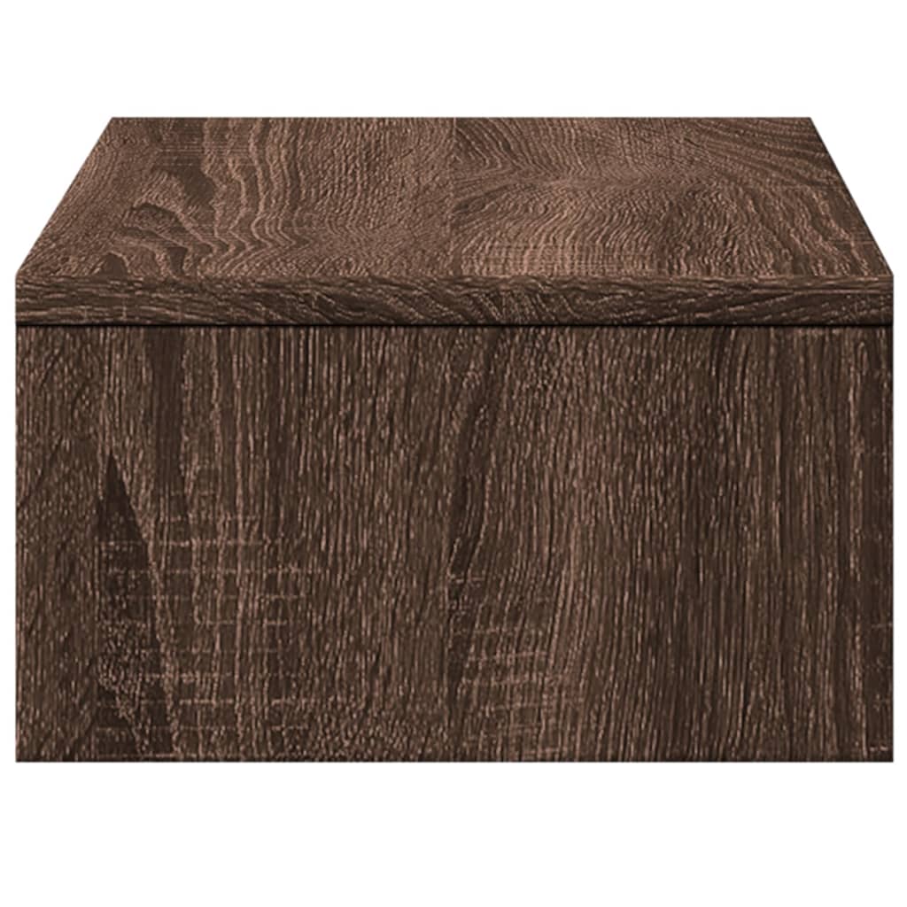 Monitor Stand with Drawers Brown Oak 50x27x15 cm Engineered Wood
