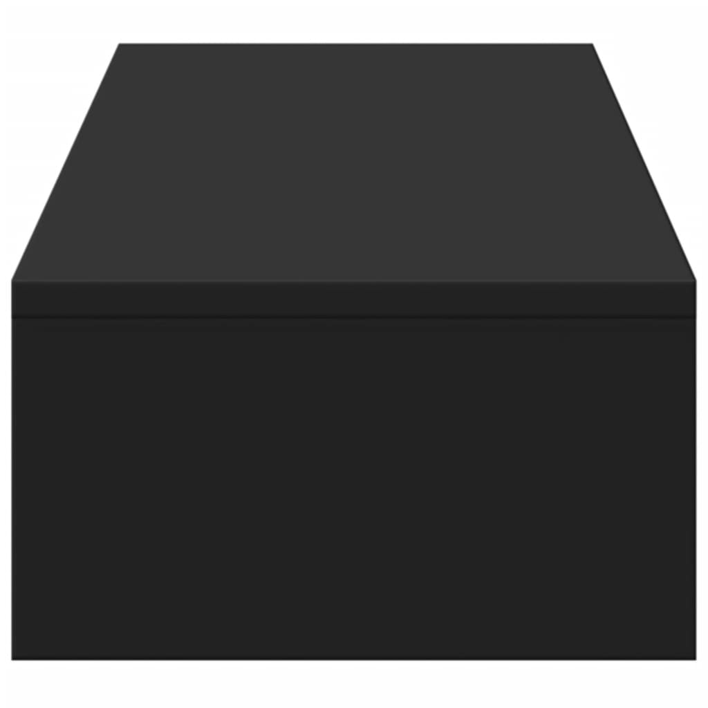 Monitor Stand with Drawers Black 100x27x15 cm Engineered Wood