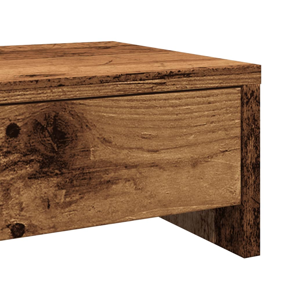 Monitor Stand with Drawers Old Wood 100x27x15 cm Engineered Wood