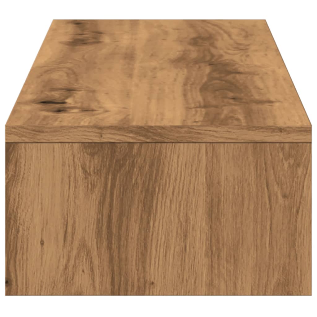 Monitor Stand with Drawers Artisian Oak 100x27x15 cm Engineered Wood