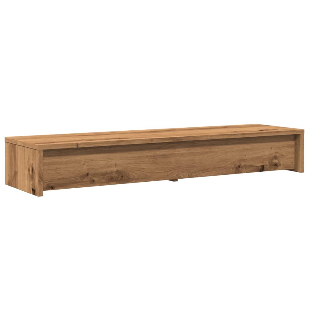 Monitor Stand with Drawers Artisian Oak 100x27x15 cm Engineered Wood
