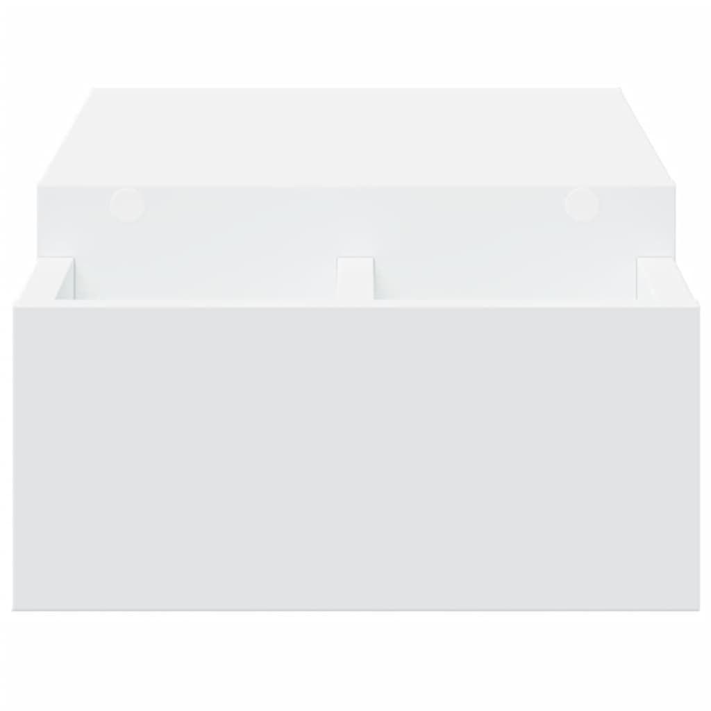 Monitor Stand with Storage White 70x27x15 cm Engineered Wood
