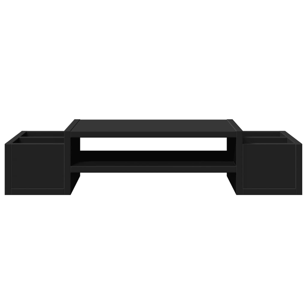 Monitor Stand with Storage Black 70x27x15 cm Engineered Wood