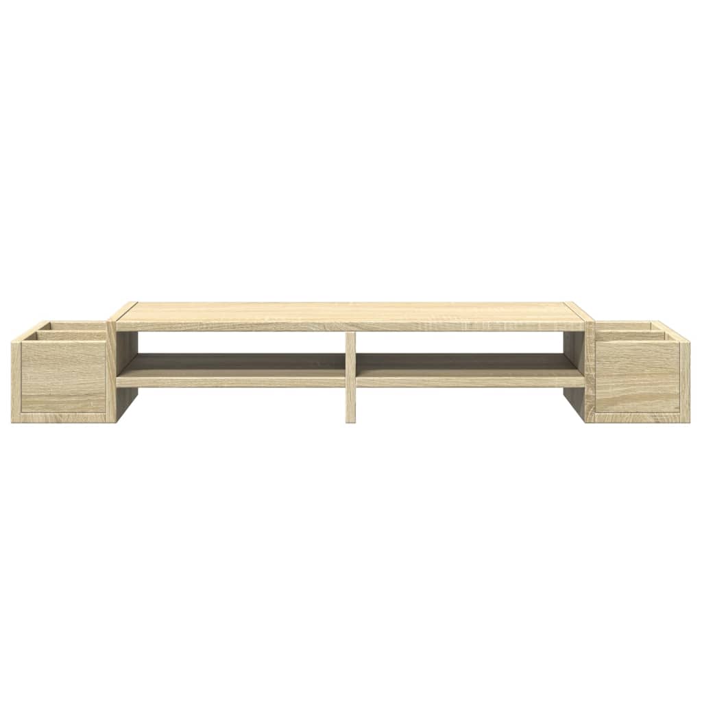 Monitor Stand with Storage Sonoma Oak 100x27x15 cm Engineered Wood